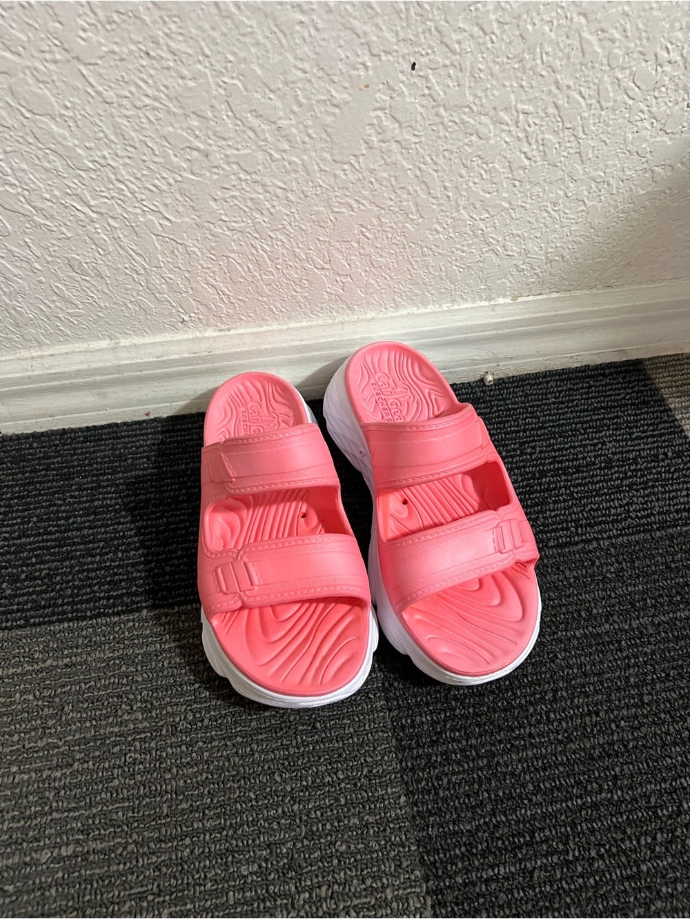 Skechers Kids Pink Dual-Strap Slide Sandals